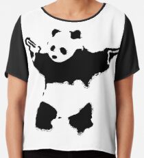 Banksy - Panda With Guns Chiffon Top