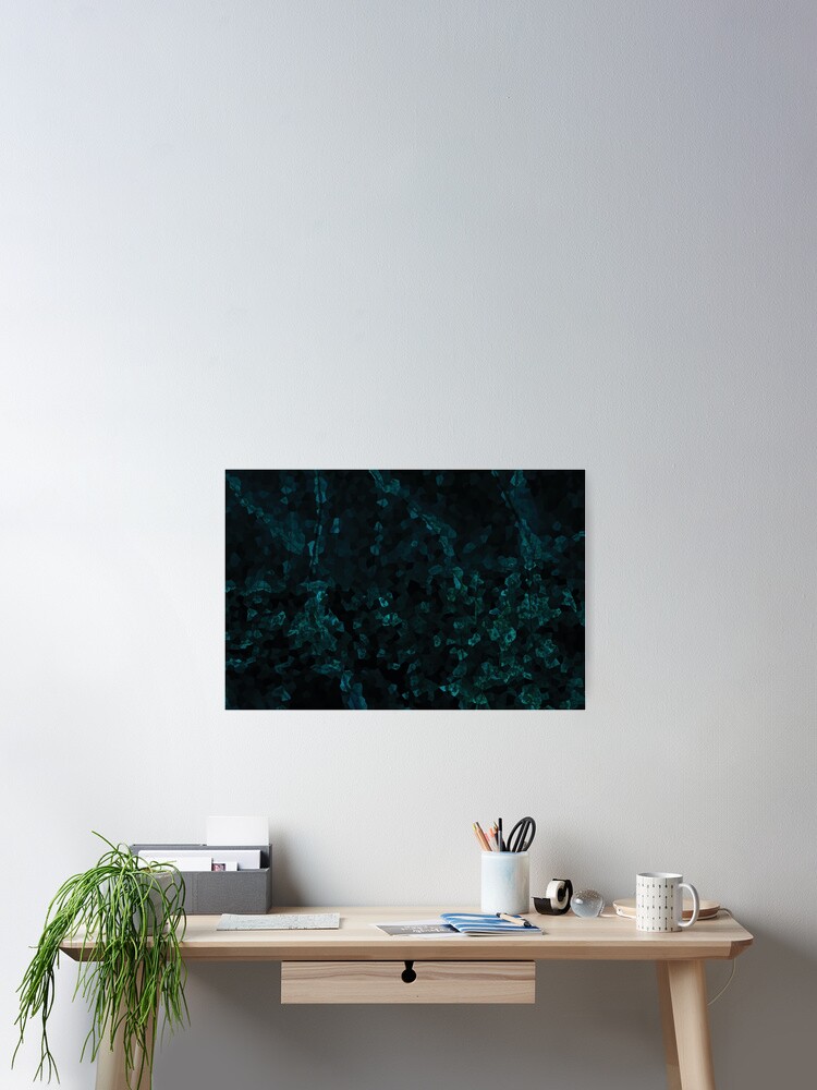 Thumbnail 2 of 3, Poster, Stone Turquoise pattern designed and sold by hidden-design.