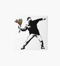 Banksy - Rage, Flower Thrower Art Board