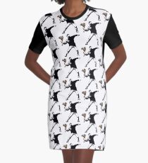 Banksy - Rage, Flower Thrower Graphic T-Shirt Dress