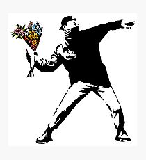 Banksy - Rage, Flower Thrower Photographic Print