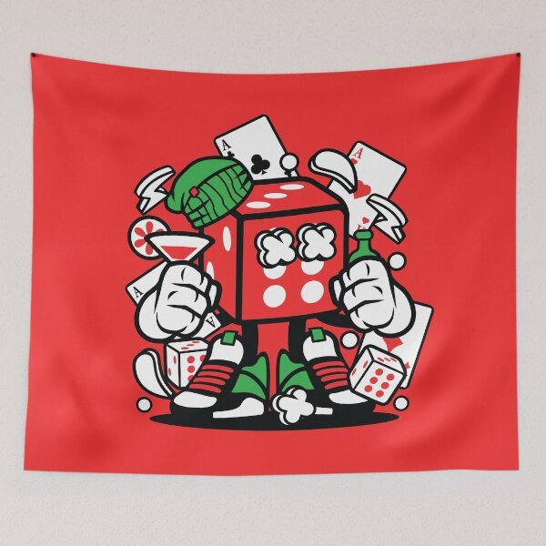 Item preview, Lucky dice Cartoon Character - lucky T-shirt for people who like to take a chance! designed and sold by Nickelparis.