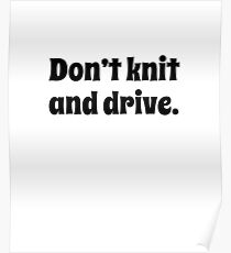 Knitting Yarn Stitches Shirt Gift Poster