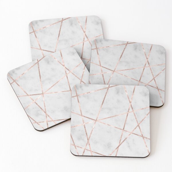 Item preview, White Marble Rose Gold Geo Glam #1 #geo #decor #art  designed and sold by Anita's & Bella's Art.