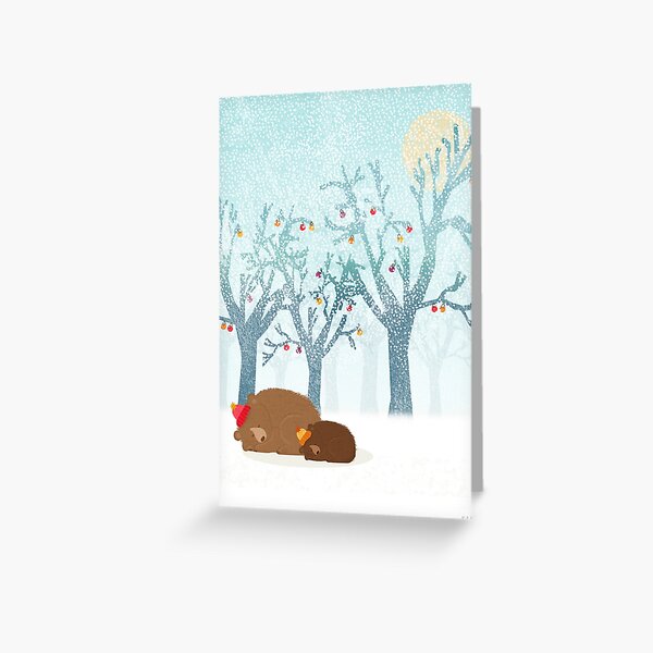 Sleeping winter Greeting Card