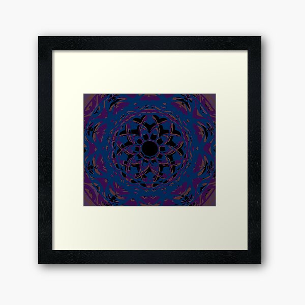 Floral Lace Trellis Mandala 5 Framed Art Print
