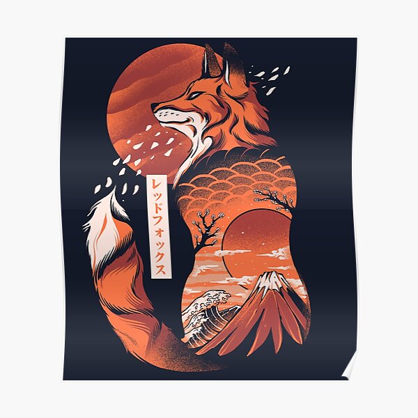 Japanese fox Poster