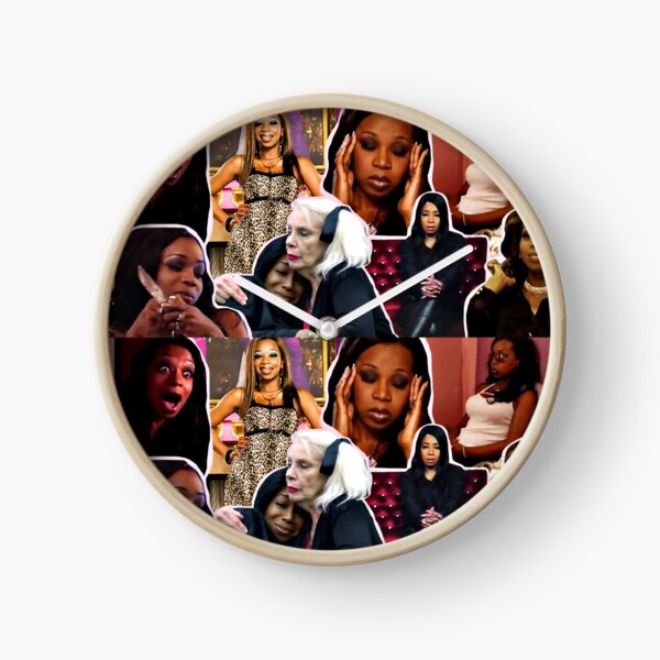 Tiffany Pollard, collage, montage, Flavorette, Celebrity memes, Reality tv, Puns, Banter, Jokes, Funny moments, Gift ideas, Good vibes Clock