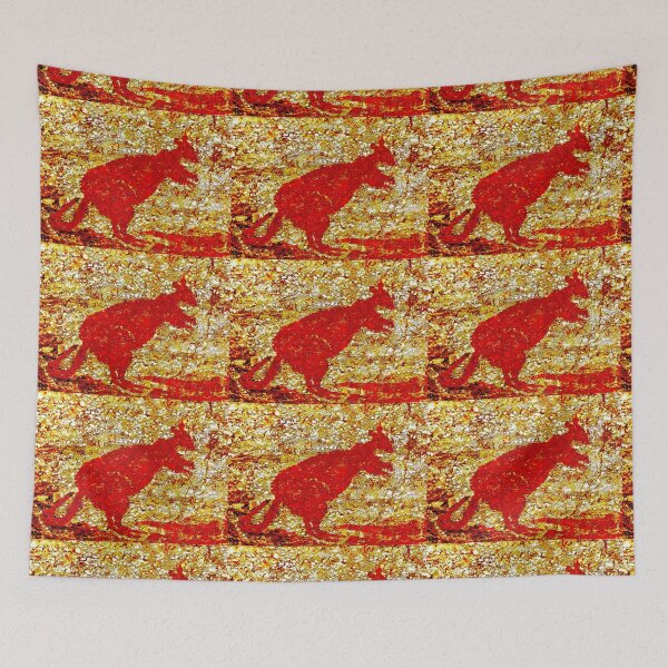 Item preview, Pop Art Rock Art -Kangaroo - Red designed and sold by LexaTHarpell.