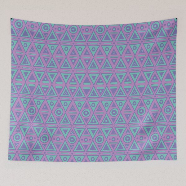 Item preview, Aztec tribal triangular pattern for all sorts - pink and purple designed and sold by thepoonapple.