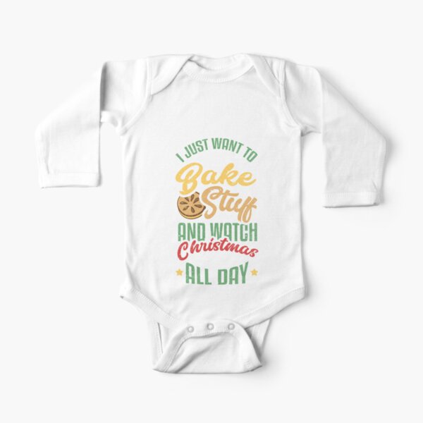 Baby Onesie Bake Stuff Christmas Movies 100/% Cotton Long Sleeve Infant Bodysuit