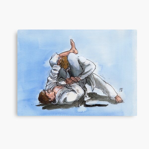 BJJ Triangle Metal Print