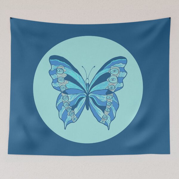 Item preview, Circular Sea-Green-Blue Butterfly - Art and Patterns1 designed and sold by ArtandPatterns1.