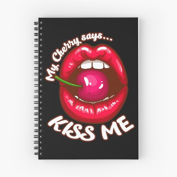 Item preview, My Cherry Says Kiss Me - Sexy Valentines T-Shirt Red Lips designed and sold by DSBE Designs.