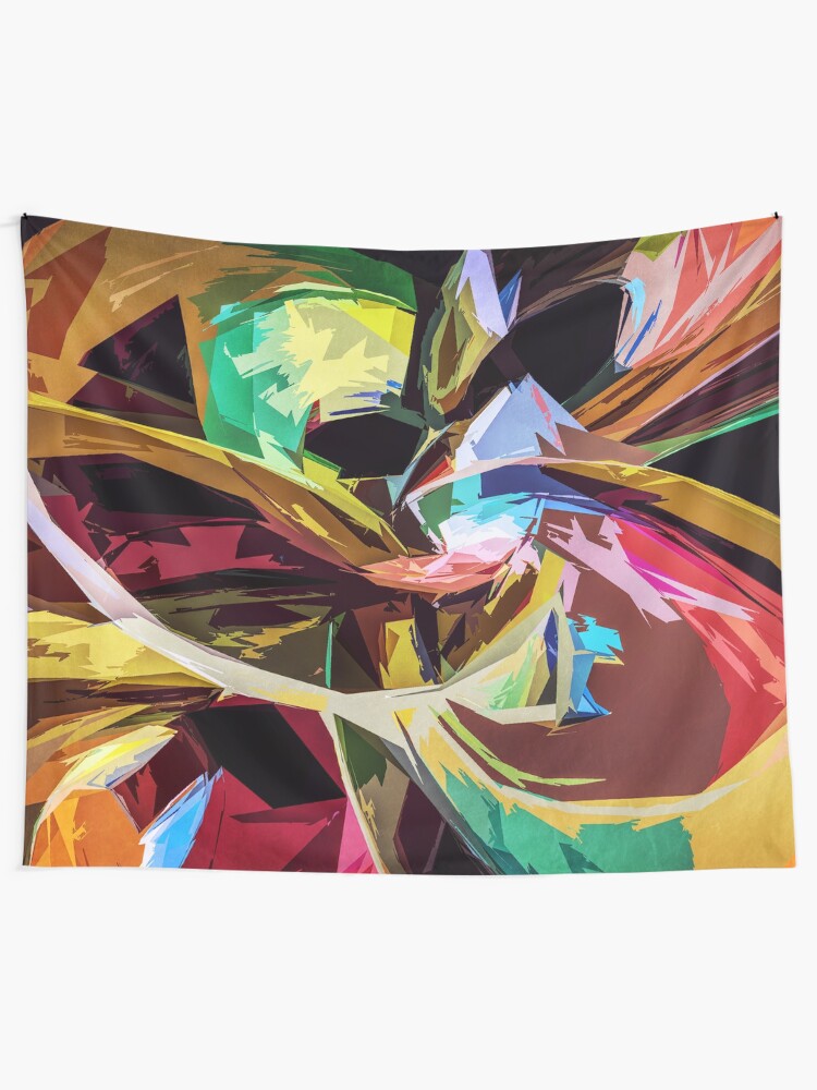 Alternate view of Abstract Colors Tapestry