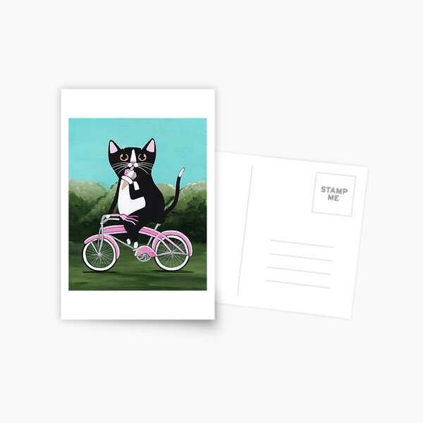 Item preview, Ice Cream Bicycle Cat designed and sold by KilkennyCat Art.