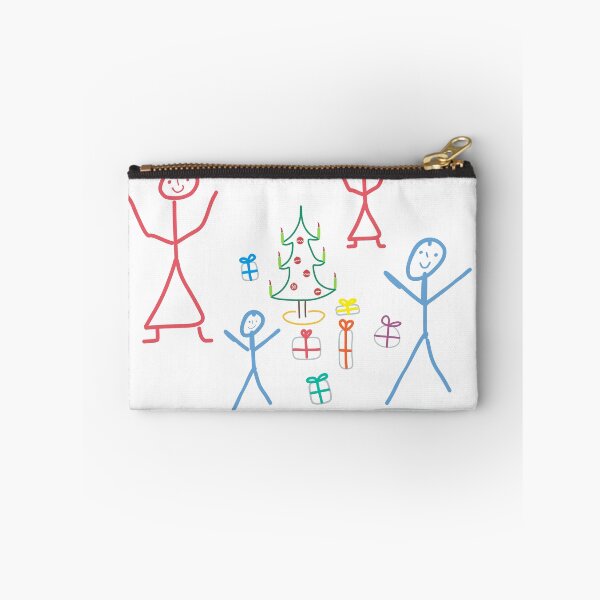 Item preview, Stick figure family celebrates Christmas designed and sold by KlareLinie.