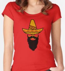 Cinco De Mayo funny beard Women's Fitted Scoop T-Shirt