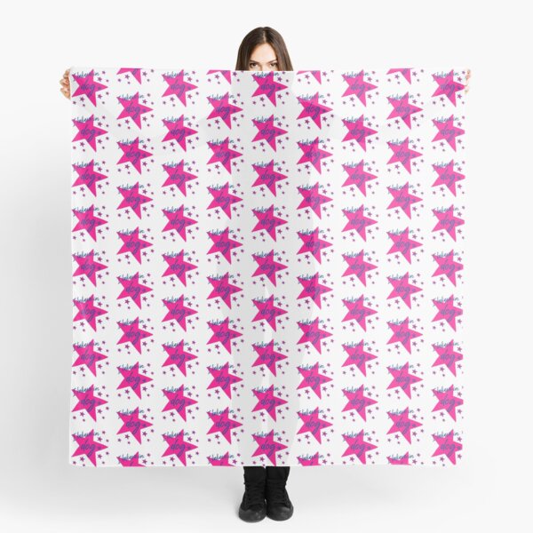 I Believe In Dog Navy, Pink & Violet Star Dog Slogan Gifts for Dog Lovers Scarf