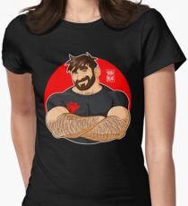ADAM LIKES CROSSING ARMS Women's Fitted T-Shirt