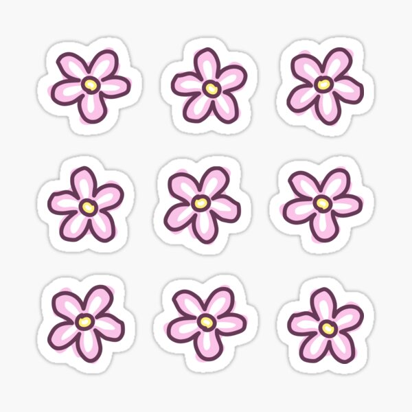Pink Flowers (9 Multi Pack) Sticker