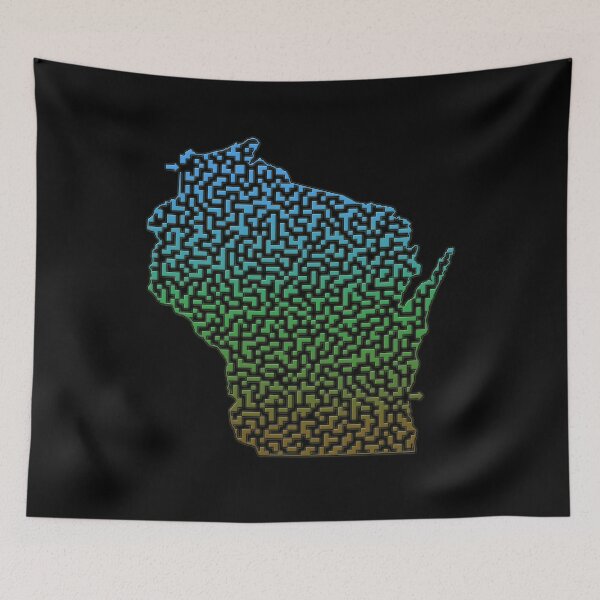 Item preview, Wisconsin State Outline Maze & Labyrinth designed and sold by gorff.