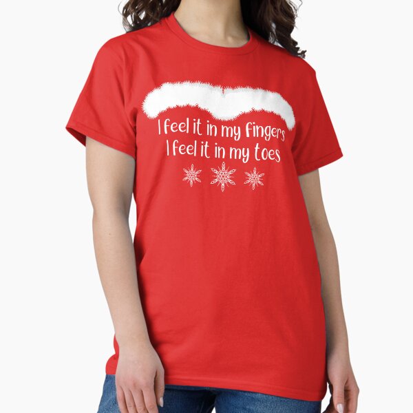 Item preview, I Feel It In My Fingers Funny Christmas Shirt designed and sold by Curlicue Studio.