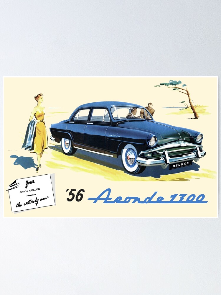 SIMCA ARONDE" Poster for Sale by ThrowbackMotors | Redbubble