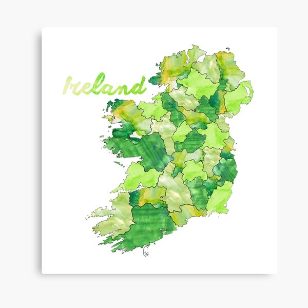 Watercolor Countries - Ireland Canvas Print