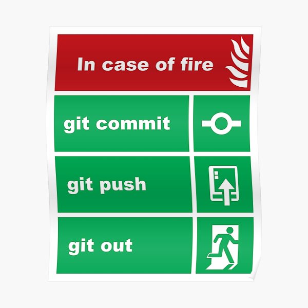 In case of fire (Solid) Poster