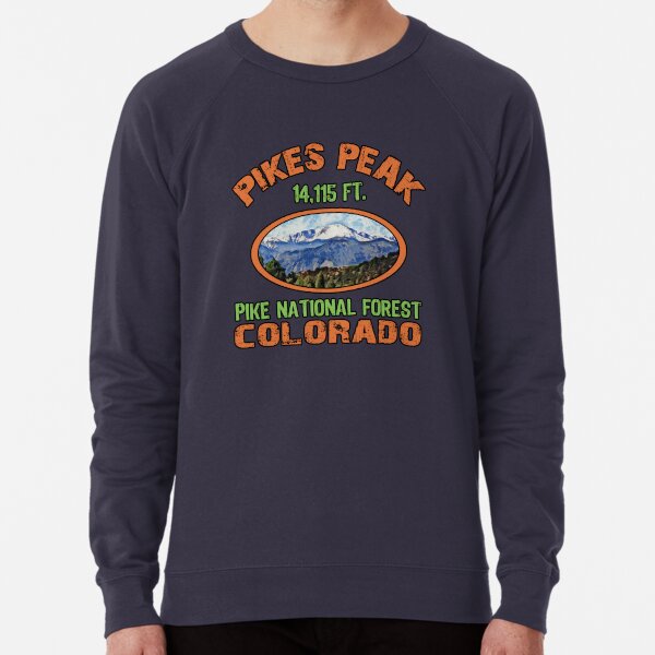 Pikes peak Colorado- line art Lightweight Sweatshirt for Sale by