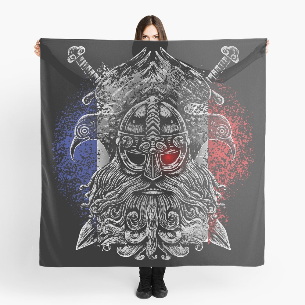 Odin Viking France Flag French Patriot With Huginn And Muninn Crows