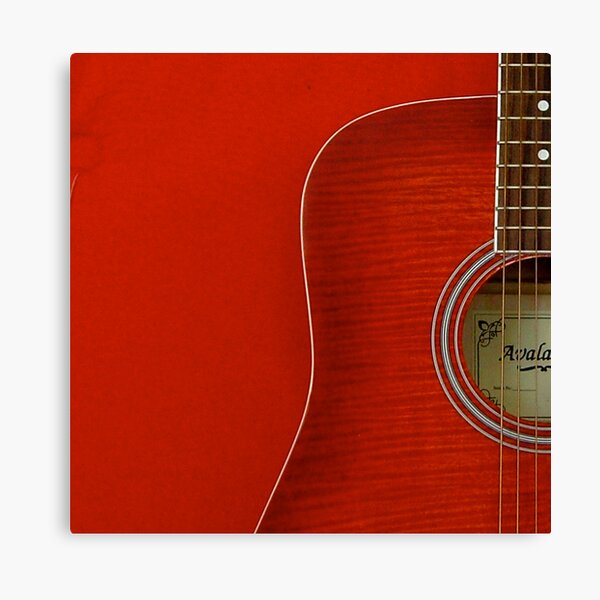 Red Guitar Canvas Print