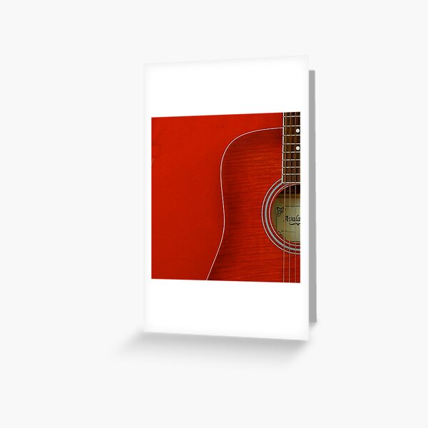 Red Guitar Greeting Card