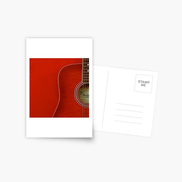 Red Guitar Postcard