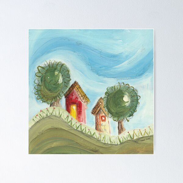 Item preview, Red Walls on a Hill designed and sold by Naomi Searl.