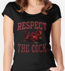 Respect The Cock Women's Fitted Scoop T-Shirt