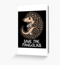 Cute Save the Pangolins Gift Pangolins schützen Grußkarte