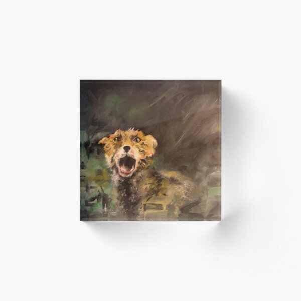 Chaos Reigns Fox Acrylic Block