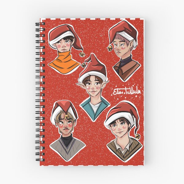 Item preview, Sehun, Minseok, Yixing, Jongin y Jumnyeon como Elfo de Santa designed and sold by Elisetallulart.