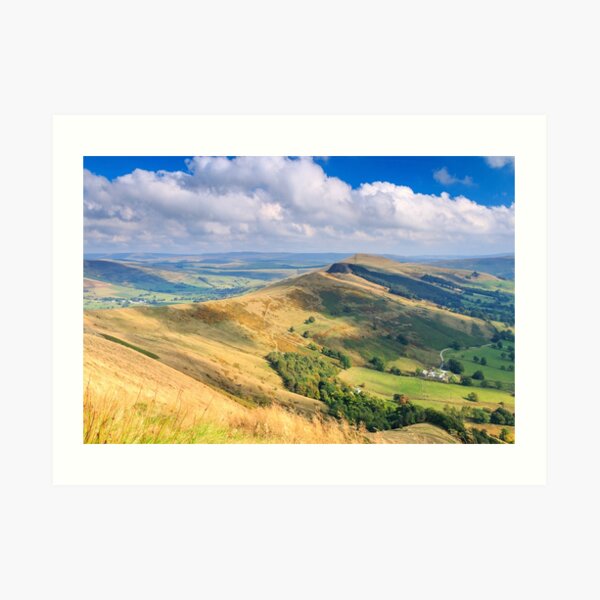 Peak District - The Great Ridge above Castleton, Derbyshire Art Print
