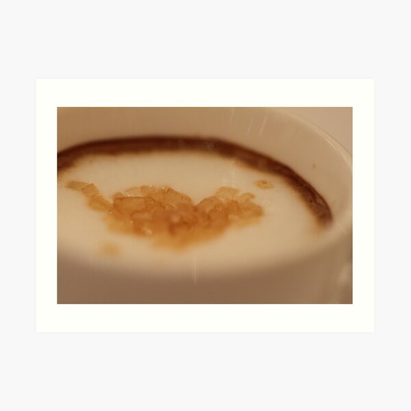 Beverages: Coffee with sugar Art Print