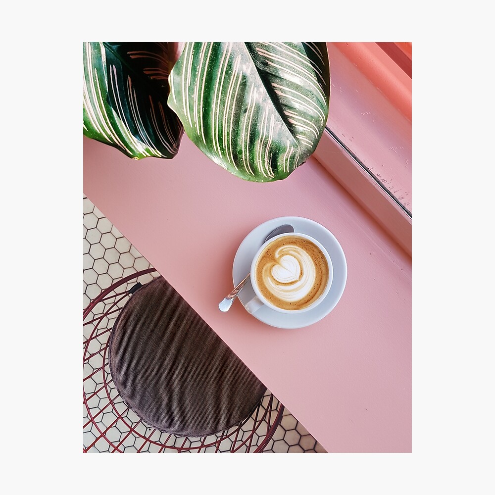 Pink Coffee Photographic Print
