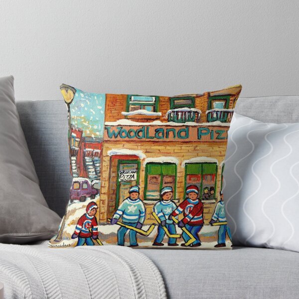 Item preview, VERDUN CORNER STORE RESTAURANT PAINTING WELLINGTON STREET SCENES MONTREAL PIZZA HOCKEY ART C SPANDAU designed and sold by Carole  Spandau.
