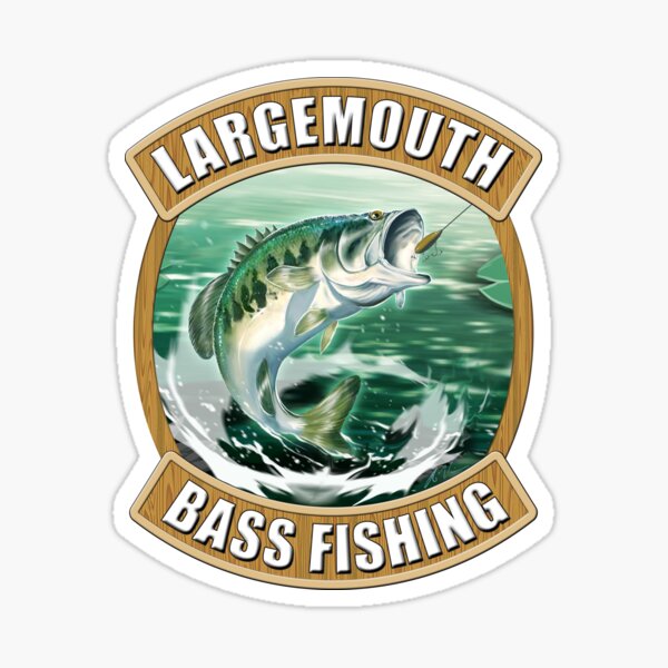 Largemouth Bass Fishing Sticker for Sale by wrapgraphics