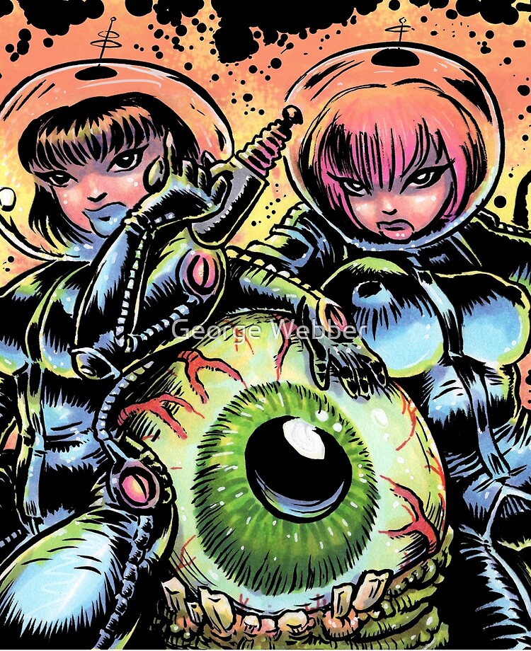Artwork view, ALIEN EYE & SPACE BABES designed and sold by George Webber