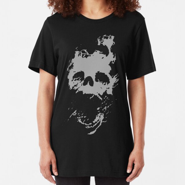 Fading Light Death Skull Slim Fit T-Shirt