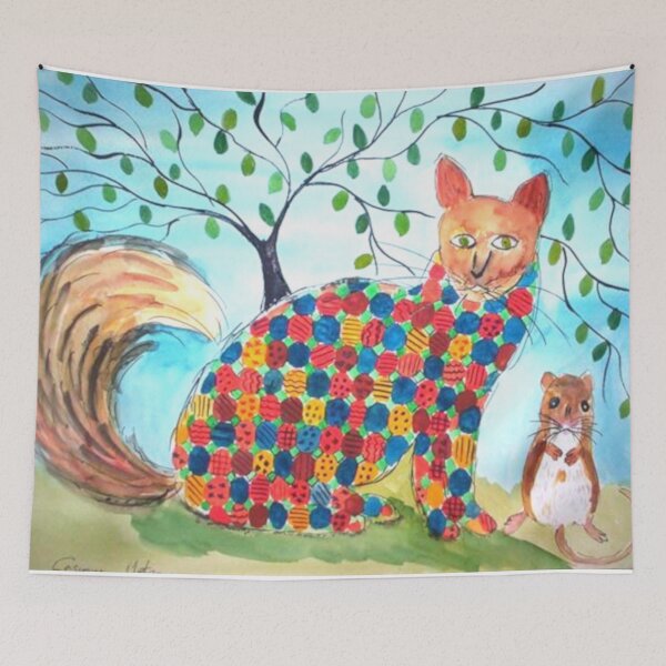 Item preview, Patchwork Cat and Mouse designed and sold by Casimirasart.