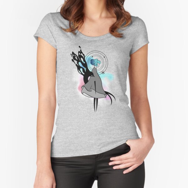 Gris - Emersive Beautiful Watercolor Artwork Fitted Scoop T-Shirt
