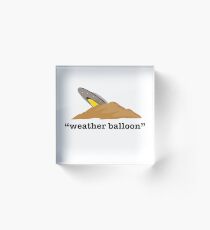 "Weather Balloon" Acrylic Block